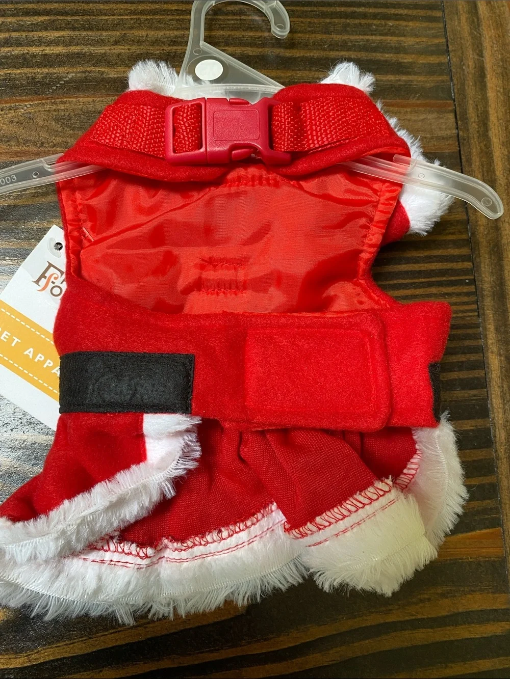 Red Holiday Santa Pet Dress with White Faux Fur Trim - size XS - NWT